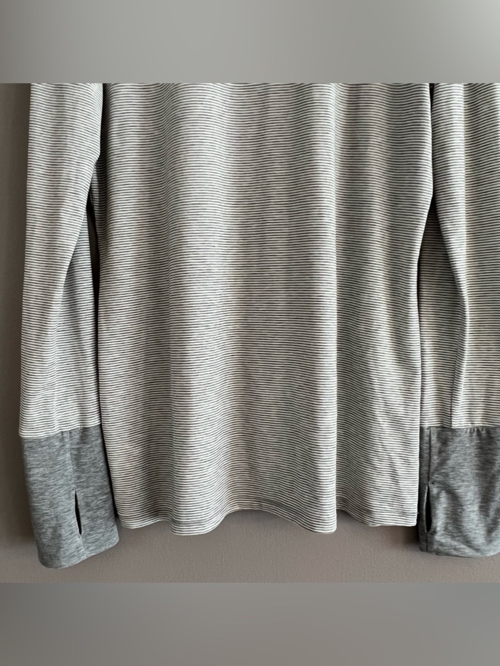 Toad & Co Swifty Tunic Tee XL Gray White Striped Long Sleeve Casual Top Eco - Picture 6 of 15